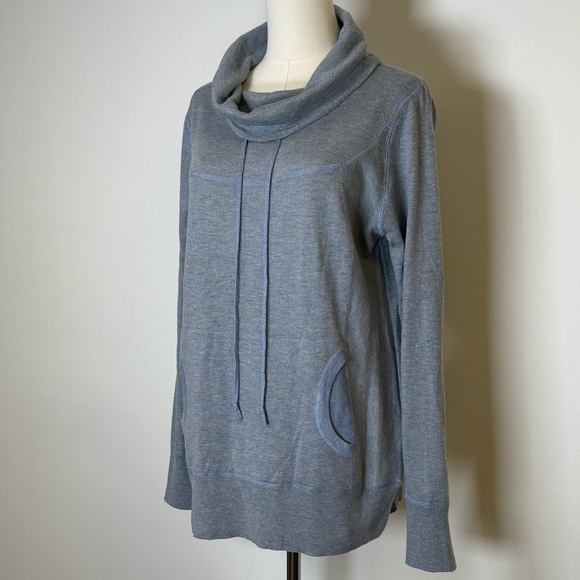 Akini Wool Blend Pullover Drawstring Cowl Neck Oversized Fit Women’s Size XL - Picture 2 of 9